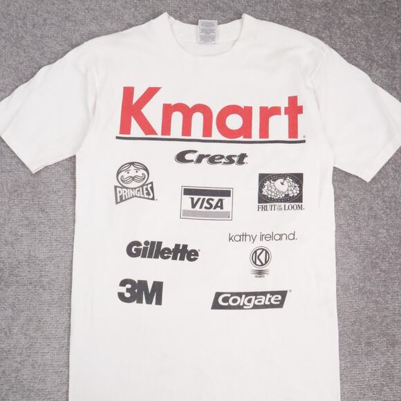 VTG 90s Kmart USA Race Against Drugs Small White Short Sleeve T-Shirt - Picture 5 of 11